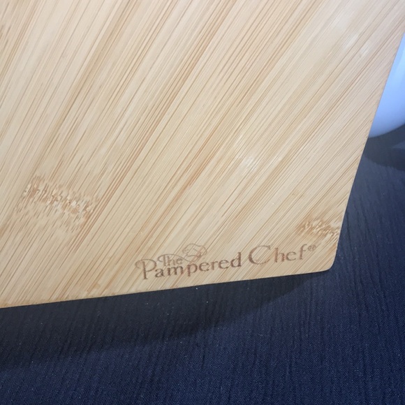 Pampered Chef Small Bamboo Knife Block with instructions - Picture 3 of 6